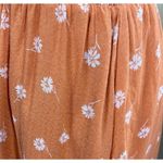 Follow The Sun V-Neck Strapless Mini Skirt Orange Floral Size S Small Photo 4