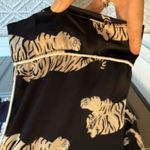 Elegant Black Tiger Print Women's Pajama Set Size M Photo 3