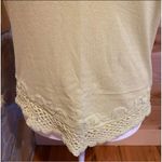 Cache  Women's M Green V-Neck Knit Sweater Lace Trim Long Sleeve Casual Photo 4