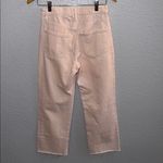 frame denim Frame - Le Jane Crop Light Pink Hem Straight Leg Denim Jeans Size 25 Photo 5