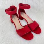 Clarks Women's  Elisa Dedra Suede Open Toe Heeled Sandals Shoes Size 9 Red Photo 2