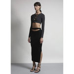 Aya Muse Maggie Cutout Skirt in Black X Photo 11