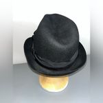 Banana Republic  100% Black Wool Fedora Hat Classic Vintage Style Unisex 2011 S/M Photo 4