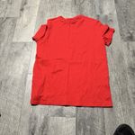 Armani Exchange  Women’s Red Short Sleeve T-Shirt large 100% cotton top logo Photo 2