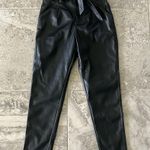 Lucy Paris Faux Leather Pleated Paperbag Waist Pants in Black, NWT, Size XS Photo 1