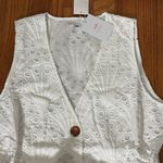 ANDIE  The Navarino Dress Button Front Eyelet‎ white size XS NWT Photo 3