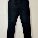 American Eagle  Women’s Distressed Straight Leg Mom Jean Black Size 4 EUC Photo 0