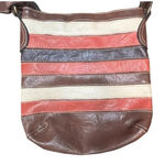 LIZ & CO. LIZ CLAIBORNE SLOUCHY BOHO STRIPED CROSSBODY BAG PURSE Brown Photo 1