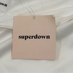 superdown  Marie Midi Dress One Shoulder Knot Front Slit White Small Bridal Chic Photo 10