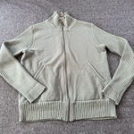 Columbia  Knit Sweater Women Size Medium Green Full-Zip Stretch Mock Neck Pockets Photo 0