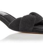 Good American Women’s Terry Kickstand Low Heel Slide Sandals in Black NEW Size 7 Photo 1