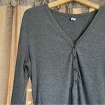Old Navy  Maternity Gray Ribbed Long Sleeve Henley Size Large Photo 5