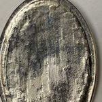 Silver Tone Oval Mother of Pearl Shell Pendant for Necklace Vintage, Unmarked. Photo 11