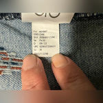 Sam Edelman Billie Oversized Trucker Jacket Med Rhinestone Embroidery Concert Photo 8