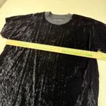 Lou & grey  Black Velvet Dress Crew Neck Short Sleeve A-Line Size M‎ Photo 1