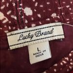 Lucky Brand Dark Red Print Mini Skirt Size Large Photo 4