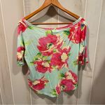 Abercrombie & Fitch Cute  floral boat neck lightweight floral top Y2K Photo 10