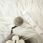 Boutique  | Brown Off-White Felted Wool Zipper Bag Pouch Floral 
 Flower Leaf Photo 7