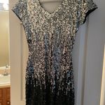 Sequin Dress Silver Size M Photo 2