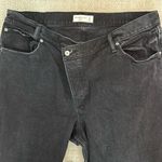 Abercrombie & Fitch A&F “The dad high rise” asymmetric criss cross waistband washed black grey gray Photo 5