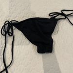 Women XS solid Black custom made bikini bottom side spaghetti straps Photo 4