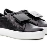 Acne Studios Adriana Leather Low Top Sneakers In Calfskin Logo Face Streetwear 7 Photo 0