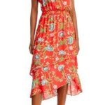 T Tahari Flutter Sleeve Ruffled Sundress Photo 0