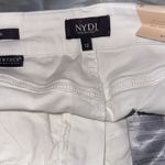 NYDJ NWT  Front Patch Pocket  Wide Leg Capri Jeans Frayed Hem White Photo 2