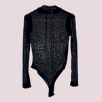 NWT Black Fully Rhinestone/Bedazzled Bodysuit Photo 1