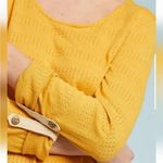 Anthropologie  Akemi‎ + Kin sylvie pointelle yellow roll sleeve Size Medium Photo 1