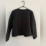 J. Jill Button Down Cardigan Sweater Lightweight Puffer Poncho Cotton Black M Size M Photo 7