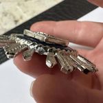 Vintage Signed Coro Blue & Silver Tone Coat Of Arms Crest Brooch Pin Photo 6