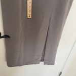 Bob Mackie  Vintage V-neck Sleeveless Side Slit Long Evening Dress‎ Gray Size 12 Photo 7