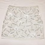 Verty  • White Sequin Floral Skirt Large Photo 5