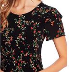 CeCe NWT by Cynthia Steffe Black Blustery Buds Floral Shift Dress Photo 4