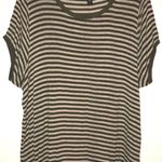 Forever 21 Olive Green Stripped Shirt Photo 0