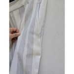 Worthington Cropped Wide Leg Pants Womens Linen Blend NWT Retail$60 Striped Gray Photo 4