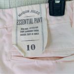 Maison Jules  Size 10 Very Light Pink Essential Mid Rise Fitted Hip Casual Pant Photo 3
