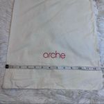 ARCHE White Drawstring Dust Bag Canvas Red Medium 13” x 18” Photo 7