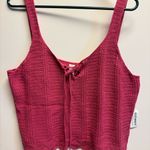 Old Navy  Top Womens Large Sleeveless Pink Crop Crochet‎ Photo 0