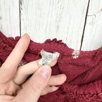 Ecote ECOT'E Top Women Double Cold Shoulder Long Sleeve Floral Red Strapless Rayon Photo 1