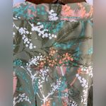 Royal Robbins  3X Resortwear Olive Botanical Print Snap Top Photo 8