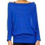 🌟HOST PICK🎀 NWOT blue knit loose fitting sporty sweater Size M Photo 0