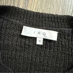 IRO Black Abby Linen Blend Crewneck Sweater Photo 3