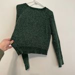 Altar'd State Alice Sweater Solid Dark Green Chenille Cropped Crop Sweater Large Photo 15