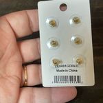 Boutique Gold Tone Set of 3 Nautical Stud Earrings Red Enamel Anchor & Sailboats Photo 1