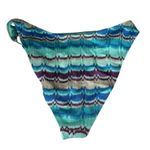 River Island  Women Textured Pull On Bikini Bottom, Blue Combo Size 10 NWT Photo 4