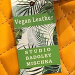 Badgley Mischka NWT Mustard Yellow Small Quilted Zip Around Coin Purse Wallet Photo 7