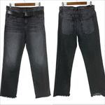 RTA Dexter Half Belt High Rise Straight Leg Jeans in Studio Black Size M (6) Photo 2