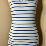 Lululemon Power Y Blue White Stripe Athletic Tank Top Size 6 Photo 0